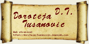 Doroteja Tušanović vizit kartica
